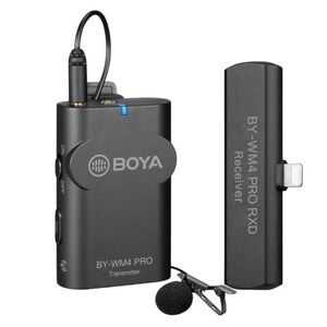 BOYA Wireless Lavalier Microphone iPhone iPad iOS Lapel Clip On Cordless Lav SM2